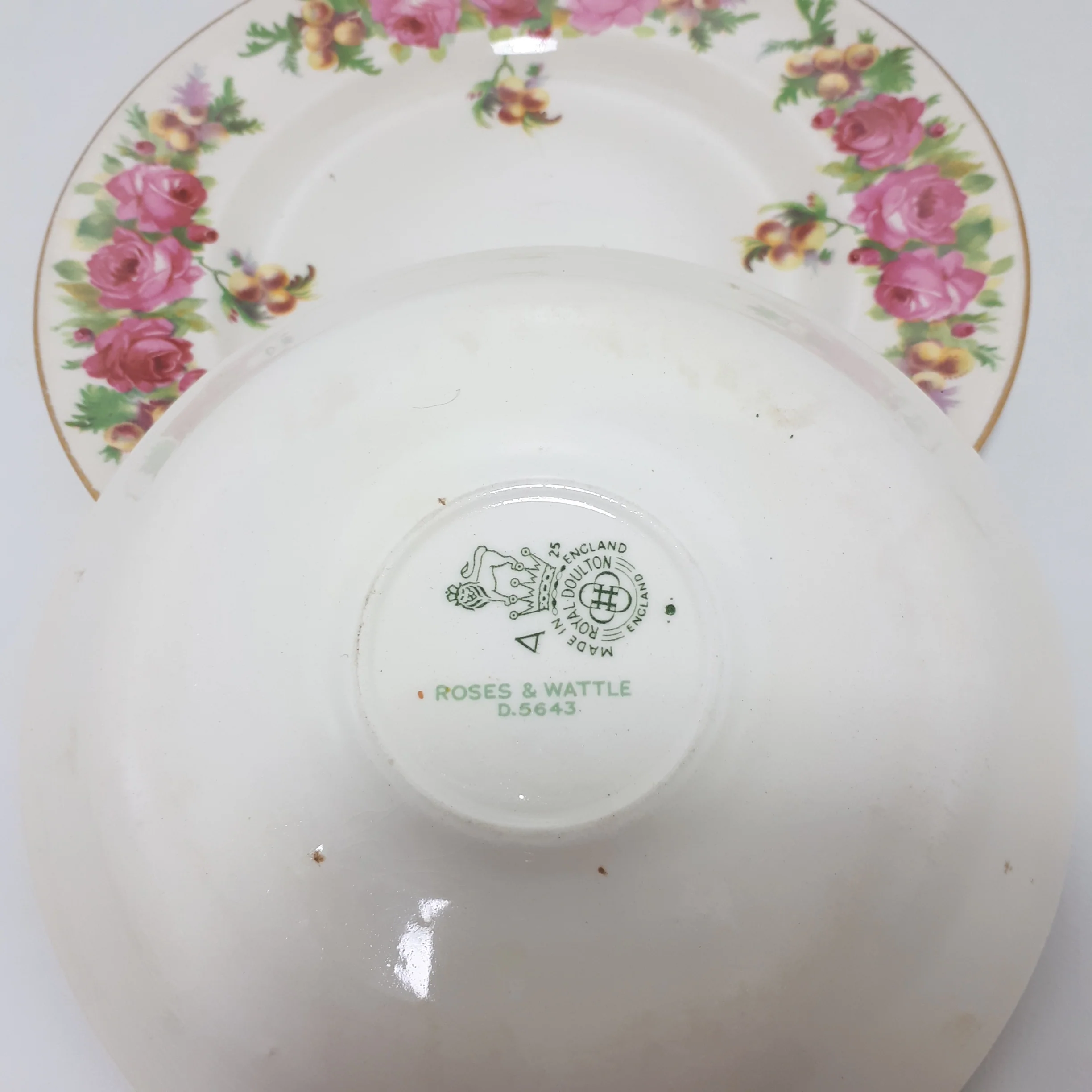 1936 Royal Doulton Rose & Wattle Tea Trio - Image 4