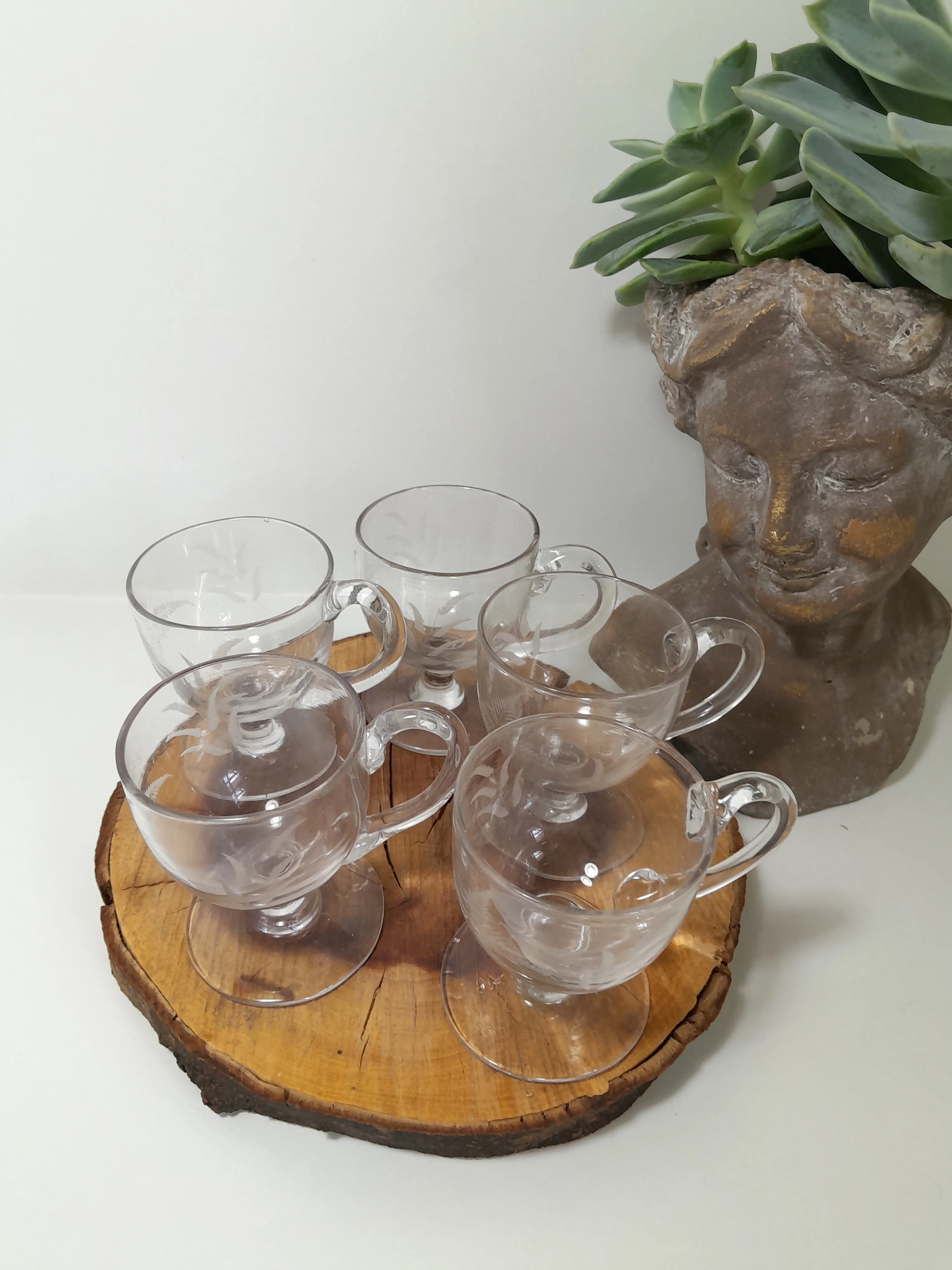 Circa 1800’s Set of 5 Antique Victorian-Era Custard Cups - Image 3