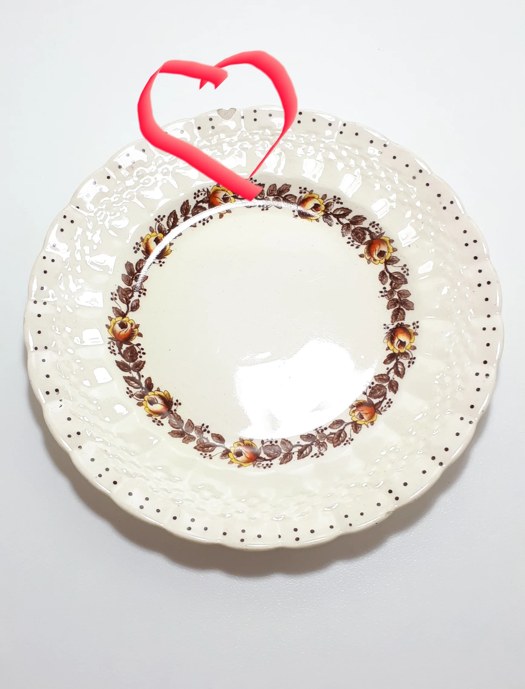 1940's Porcelain Simpsons Potters Ltd. Ambassador Ware Tea Trio - Chetwynd Pattern - Image 9