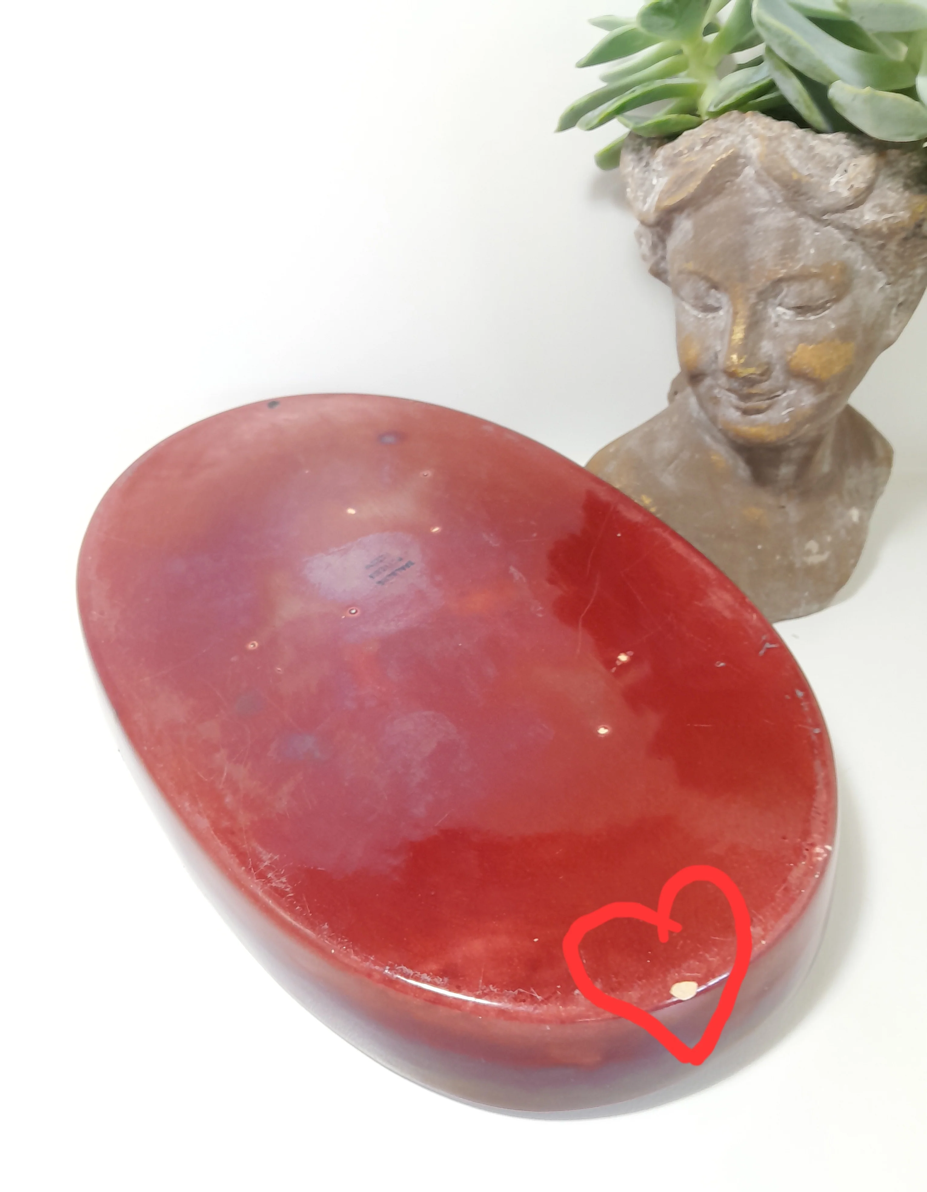 Large Oval Zaalberg Potterij Serving Bowl – Deep Burgundy - Image 4