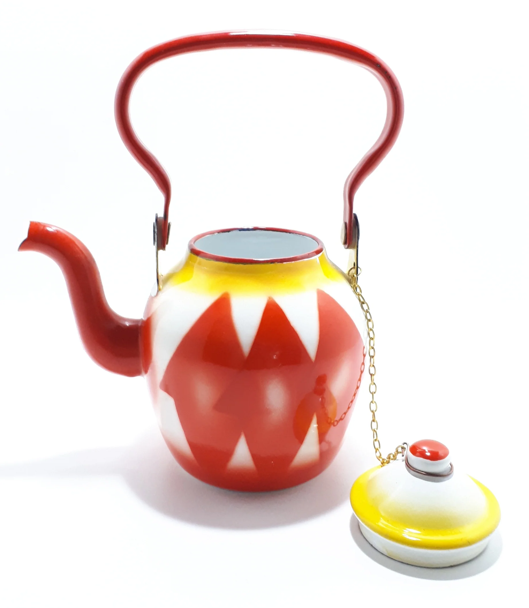 Quirky Little Garnet Enamel Tea Pot – 1 Litre Capacity - Image 3