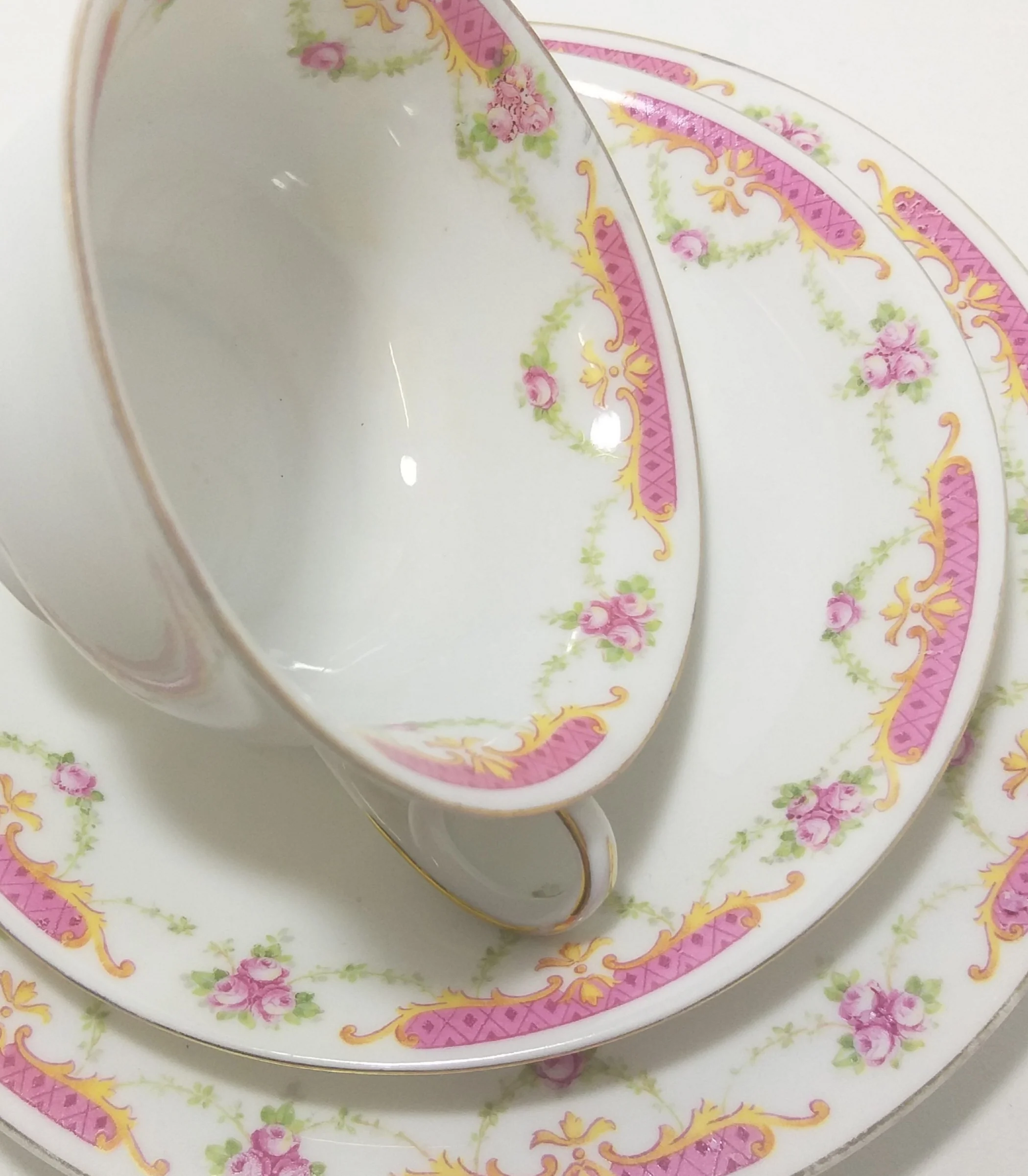 Rare Antique 1918+ MZ Altrohlau CM-R Czechoslovakian Fine Porcelain Tea Trio – Cup, Saucer & Tea Plate - Image 10