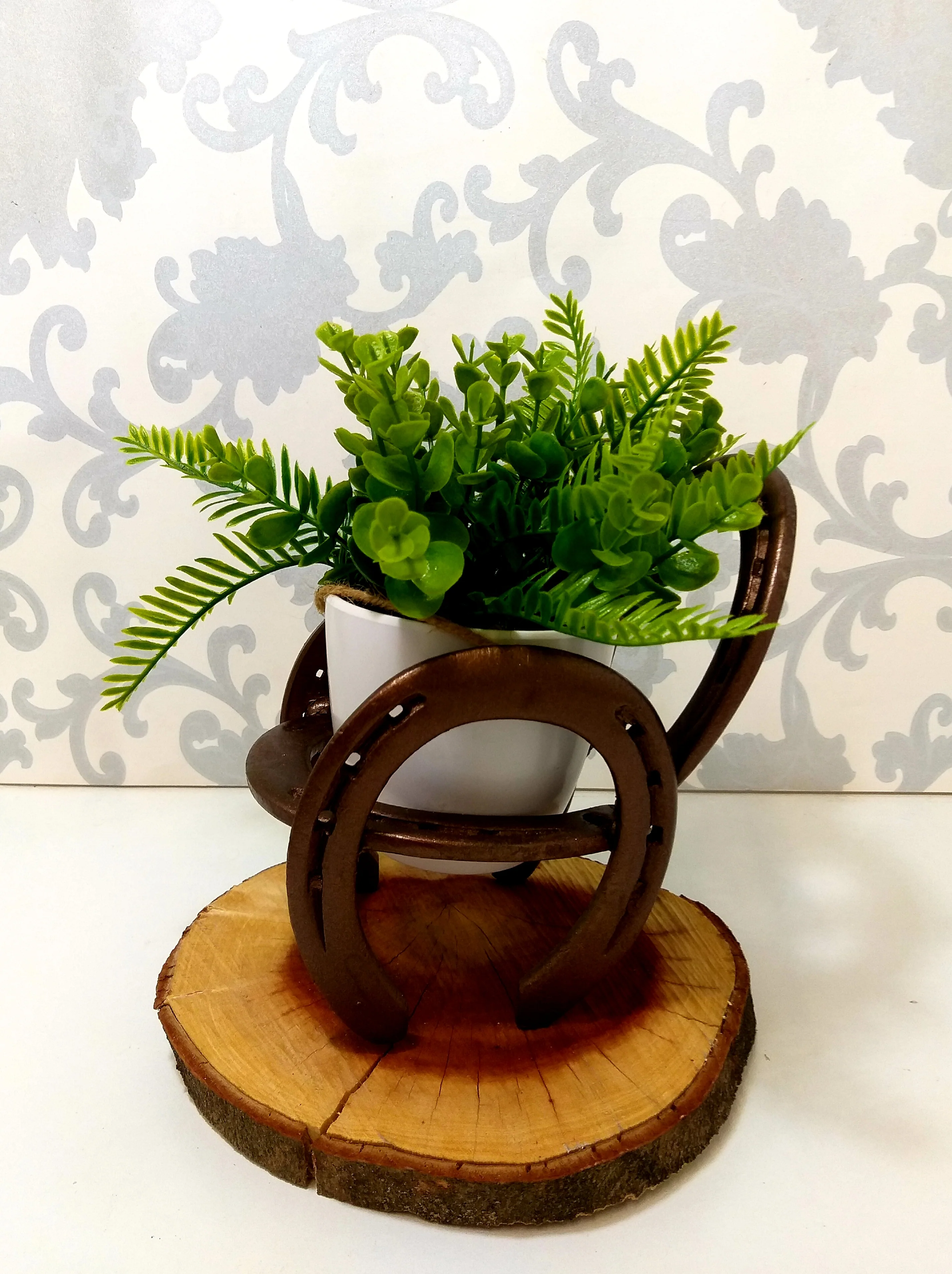 Small Pot Plant Stand In The Shape Of A Chair - Handmade - Image 3