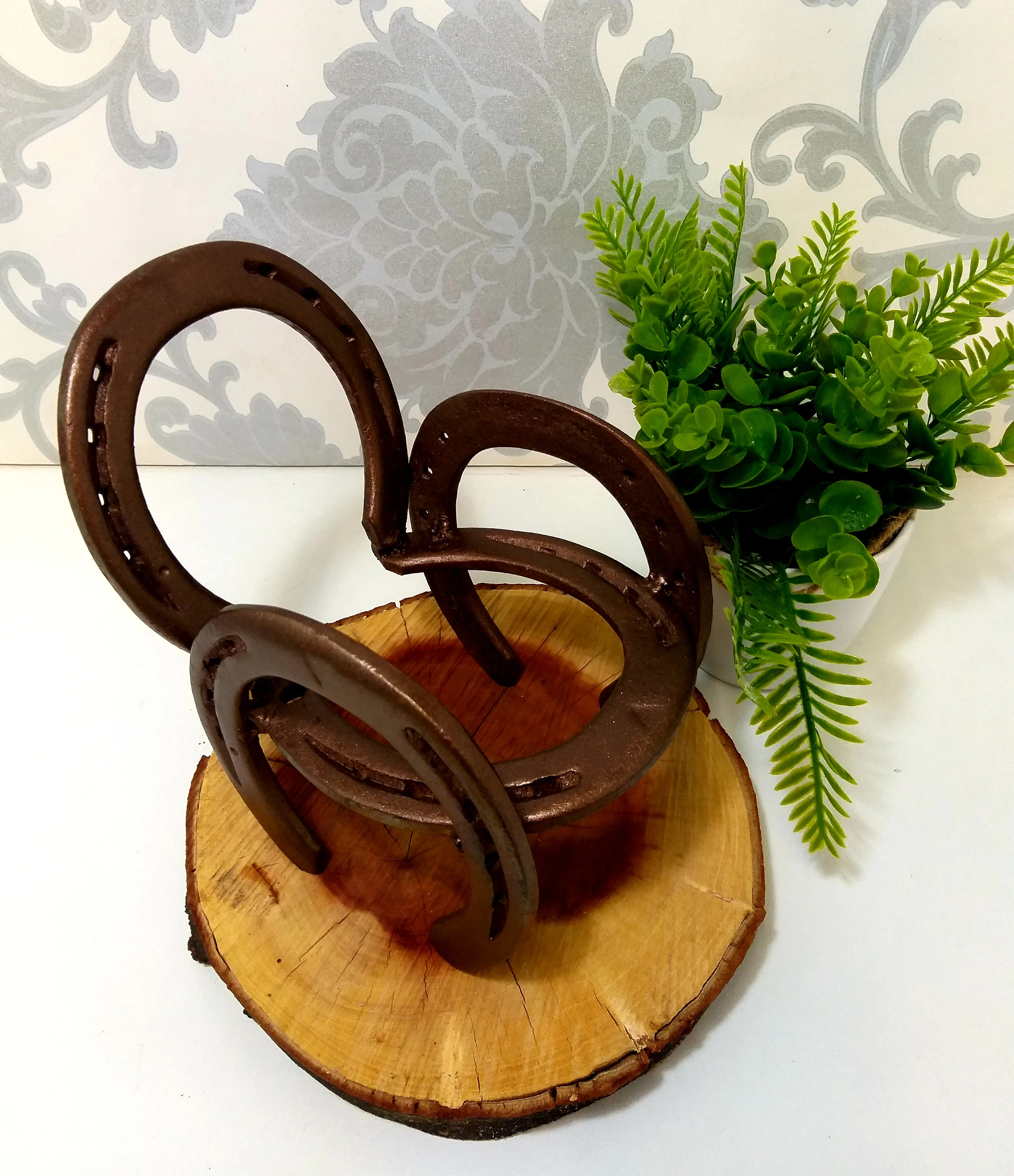 Small Pot Plant Stand In The Shape Of A Chair - Handmade - Image 5