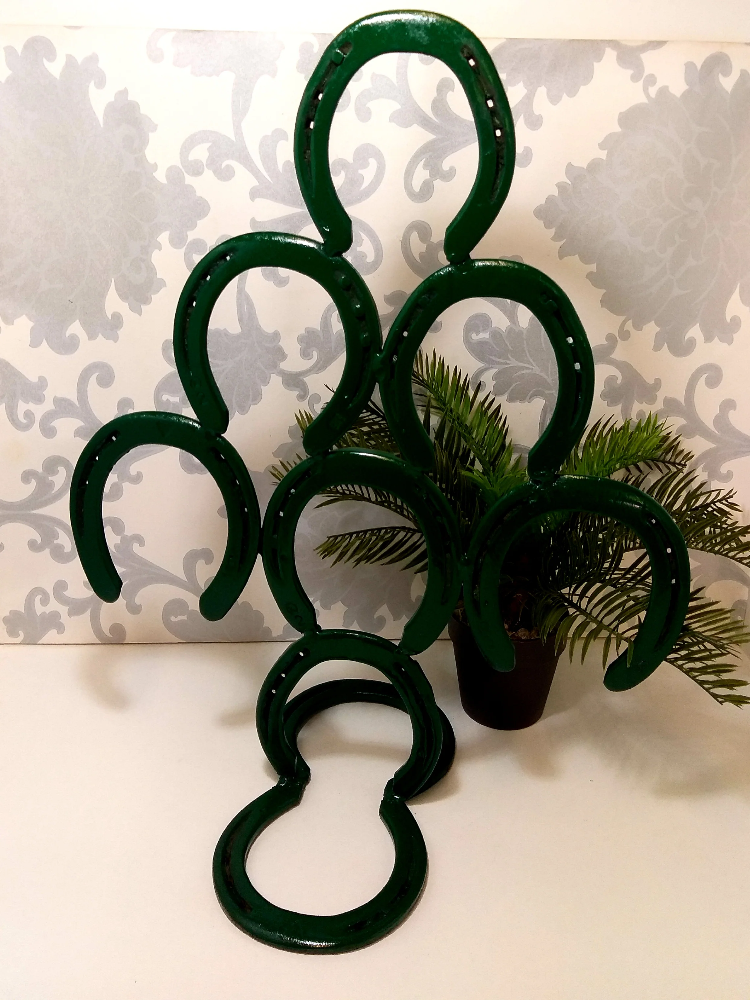 Small Re- And Up-Cycled Handmade Horseshoe Christmas Tree - Image 10