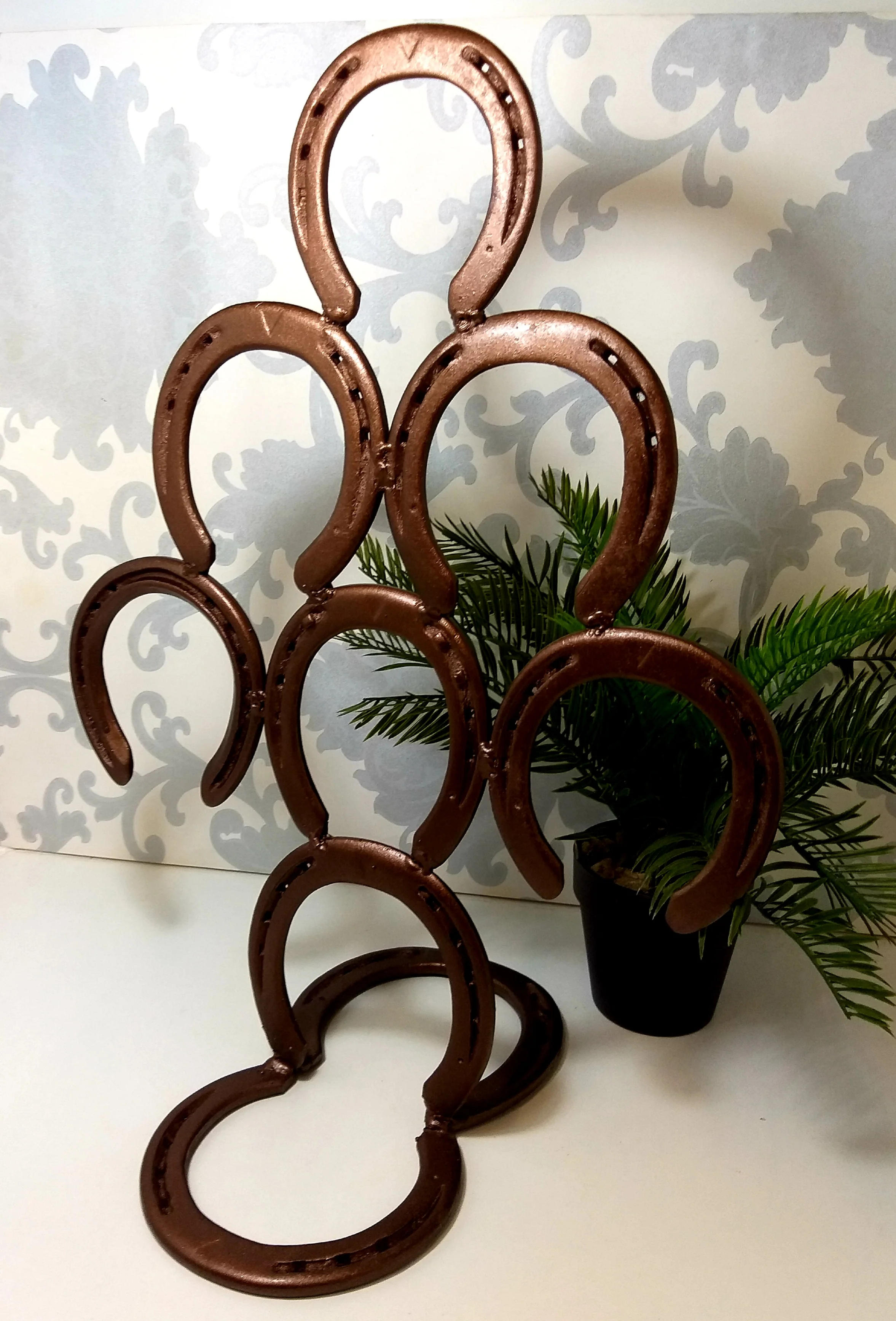 Small Re- And Up-Cycled Handmade Horseshoe Christmas Tree - Image 3