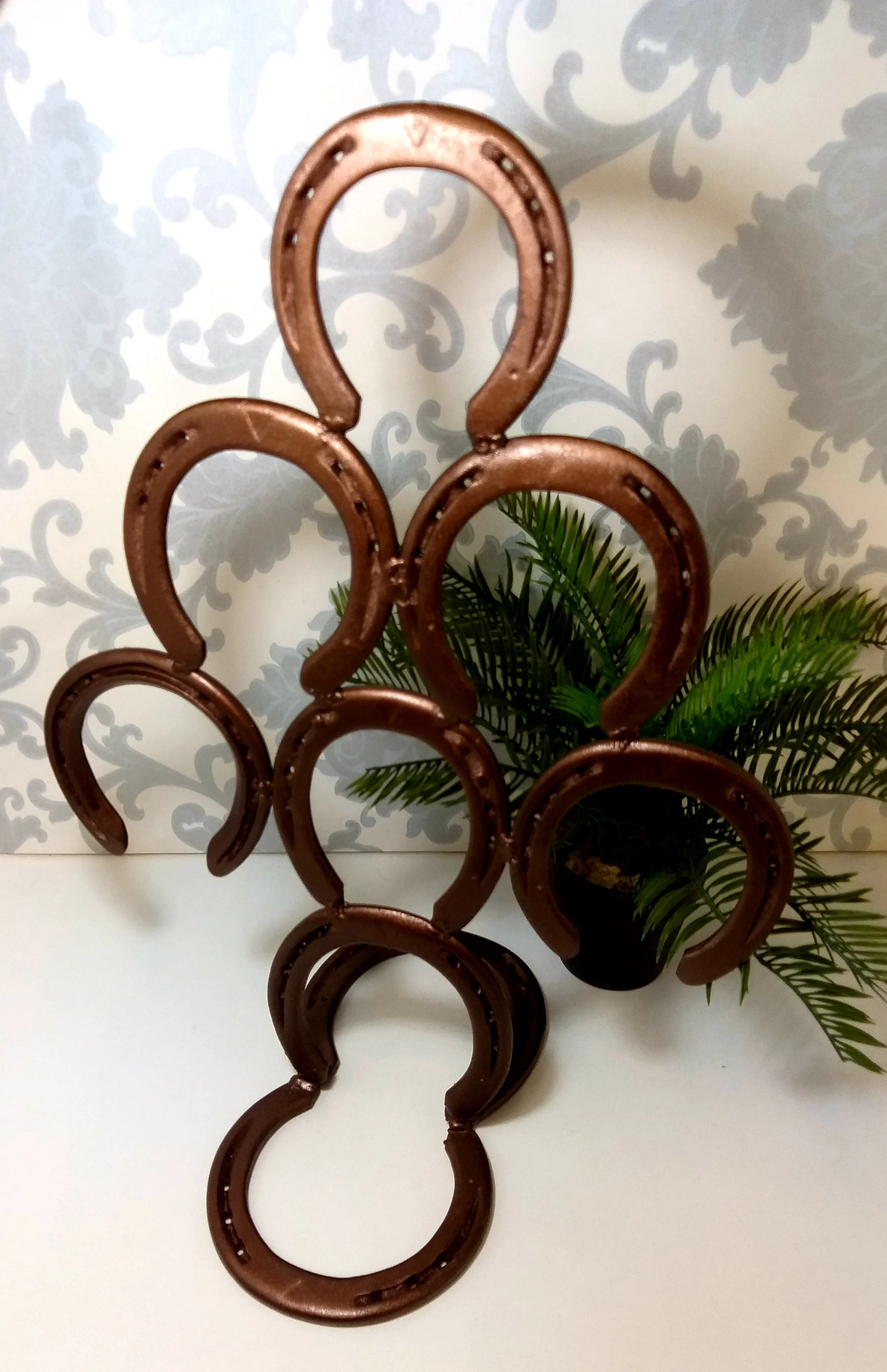 Small Re- And Up-Cycled Handmade Horseshoe Christmas Tree - Image 5