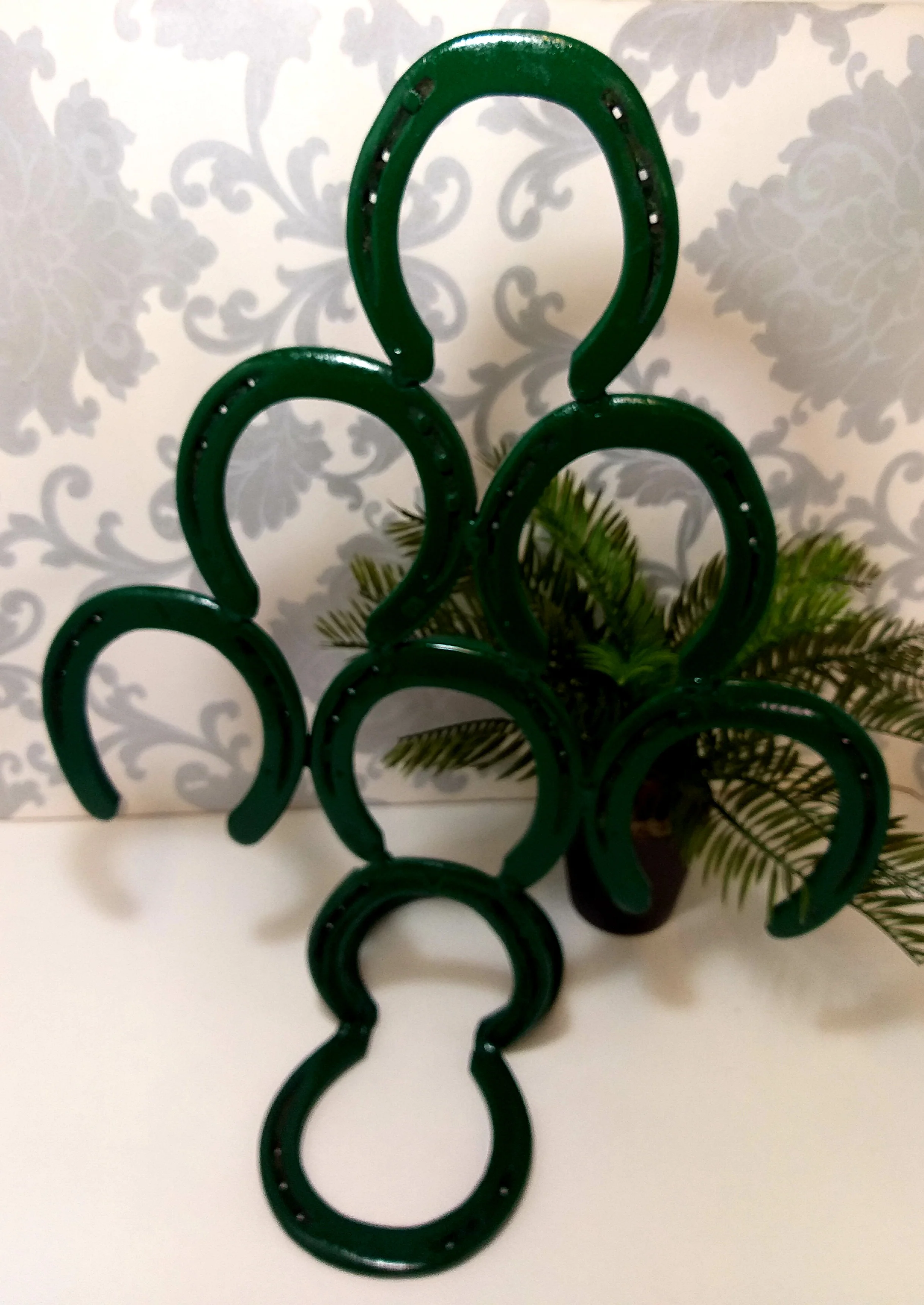 Small Re- And Up-Cycled Handmade Horseshoe Christmas Tree - Image 9