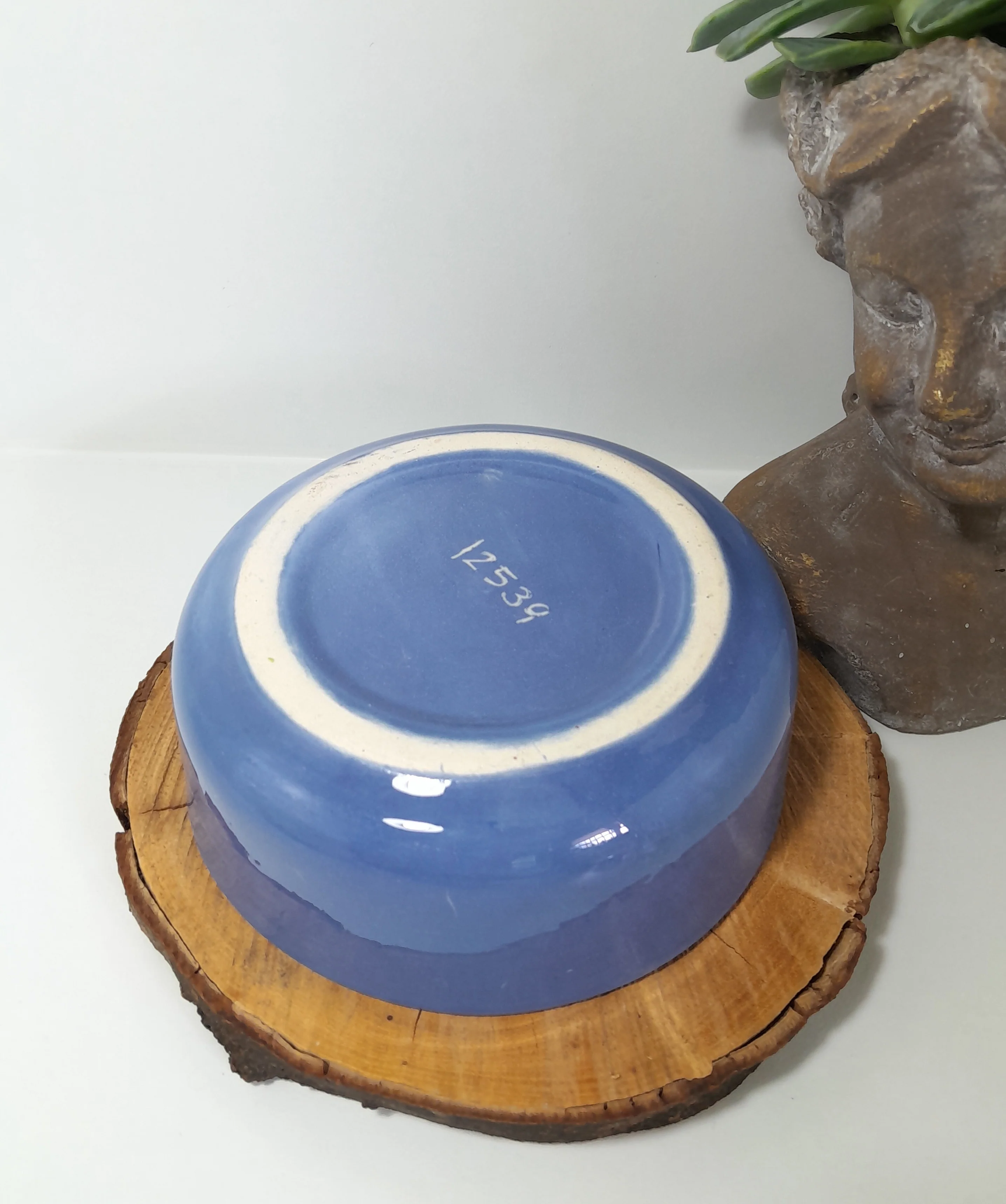 Versatile Handmade Ceramic Bowl – Blue “Positive Thoughts” - Image 5