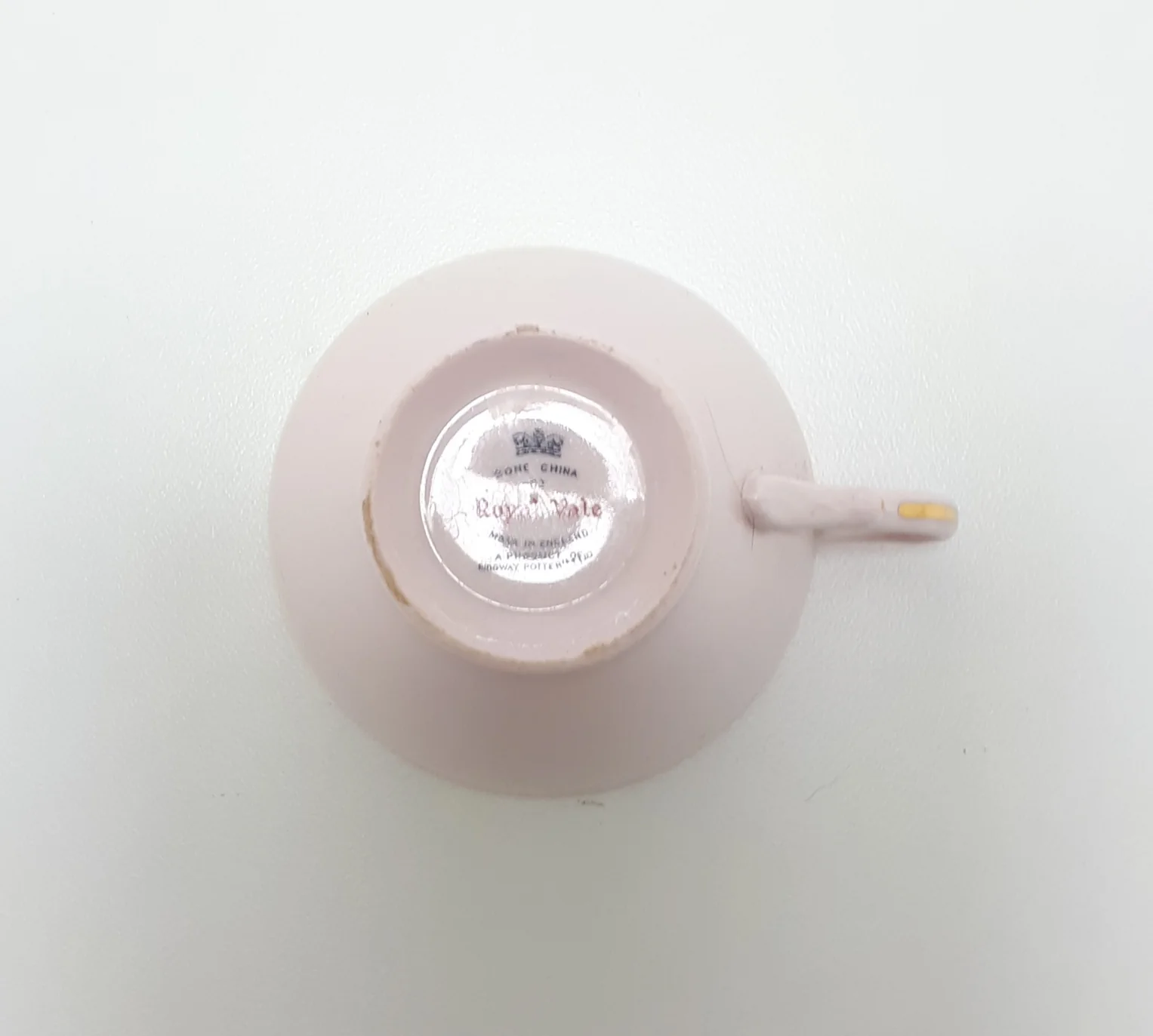 Vintage 1940’s-1960’s Royal Vale China Pink & Gold Fine Porcelain Tea Duo - Image 5