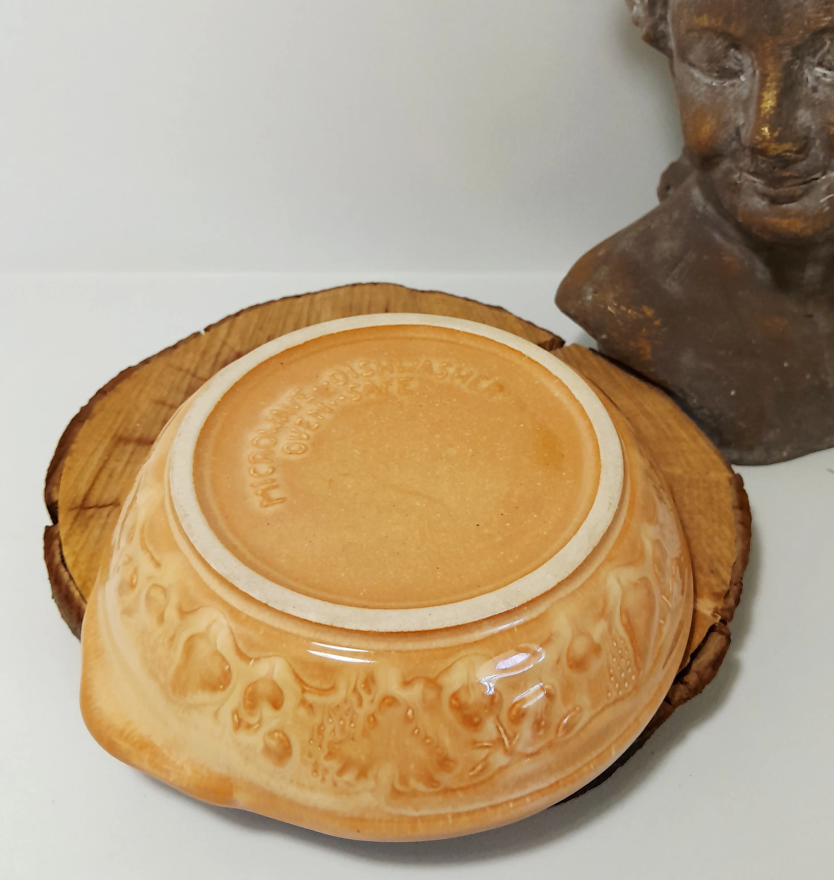 Vintage Homer Laughlin Oven Serve Ware Bowl – Pumpkin Orange - Image 4