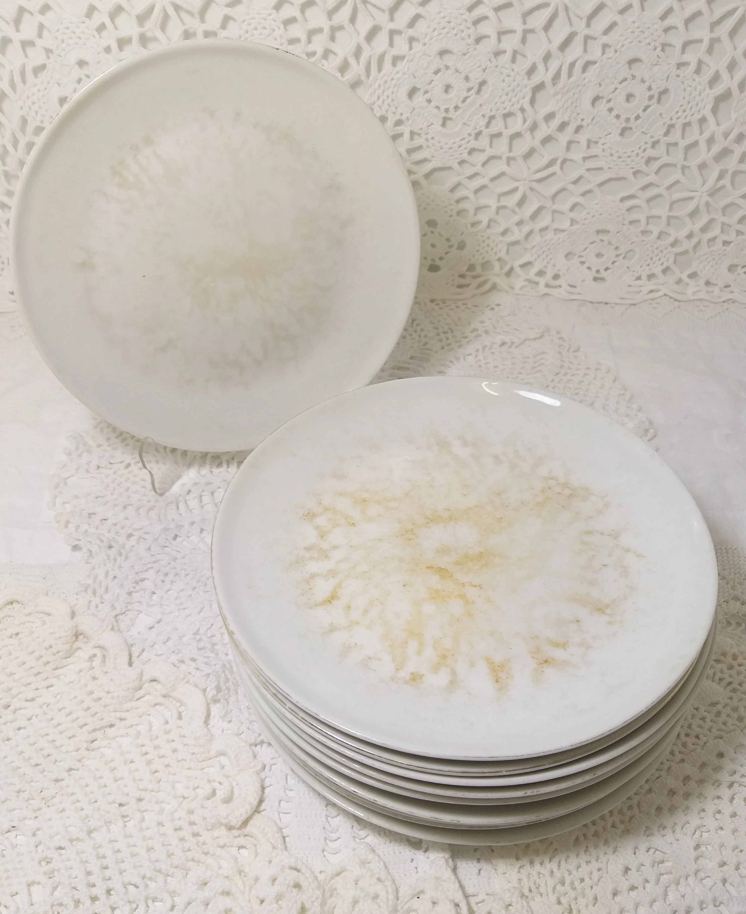 Vintage Set Of 10 South African Hugeunot Royale Ceramic Side Plates - Image 3