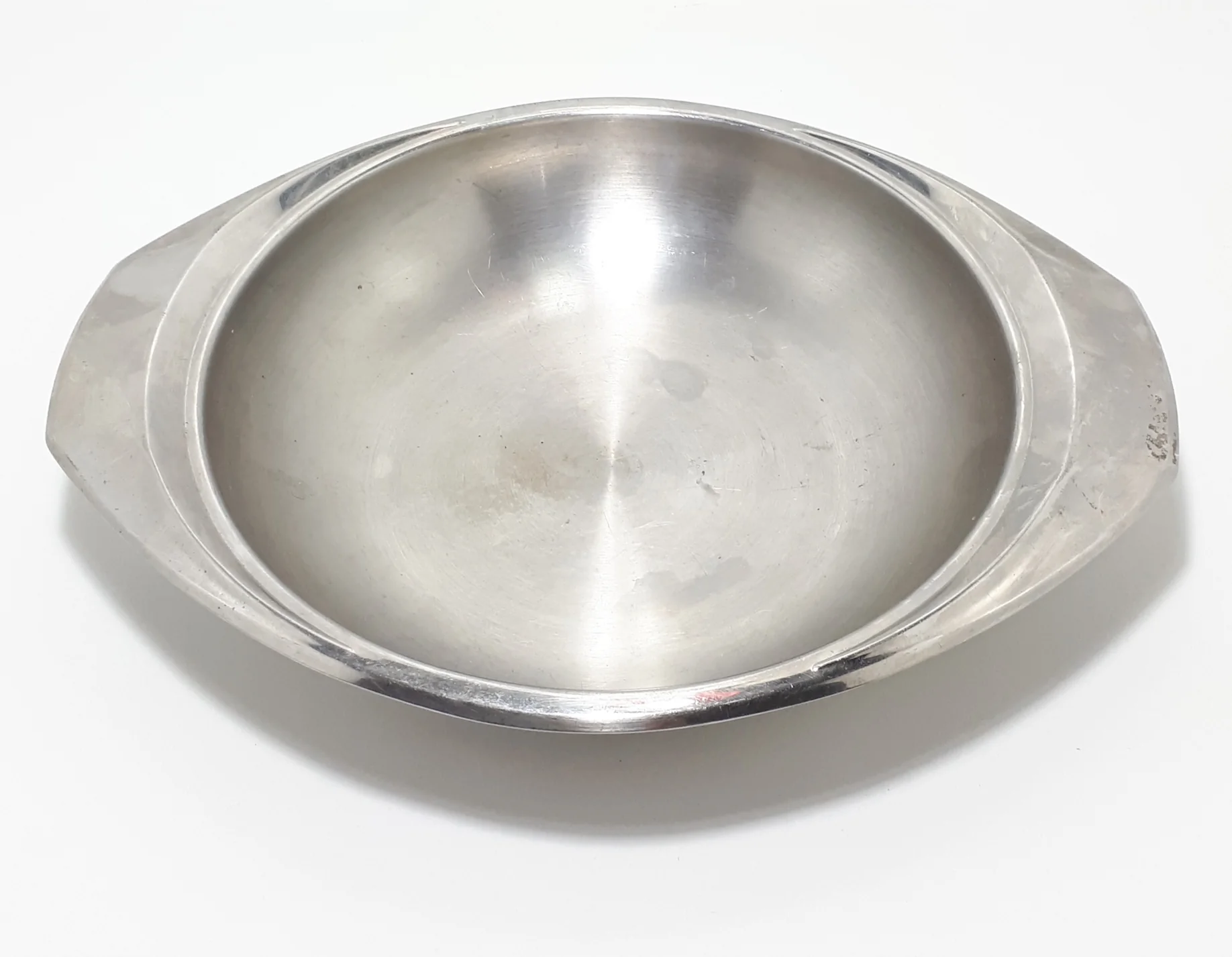 Vintage Stainless Steel Round Serving Dish - Image 4